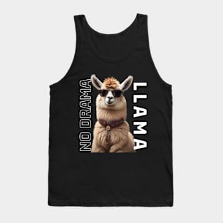 No Drama Llama Cool Alpaca Wear Sunglasses Tank Top